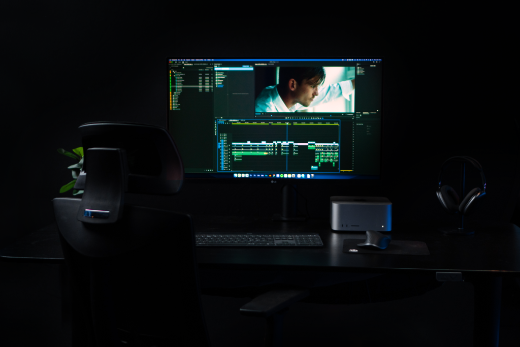 Klippestasjon med et prosjekt åpent i Premiere Pro